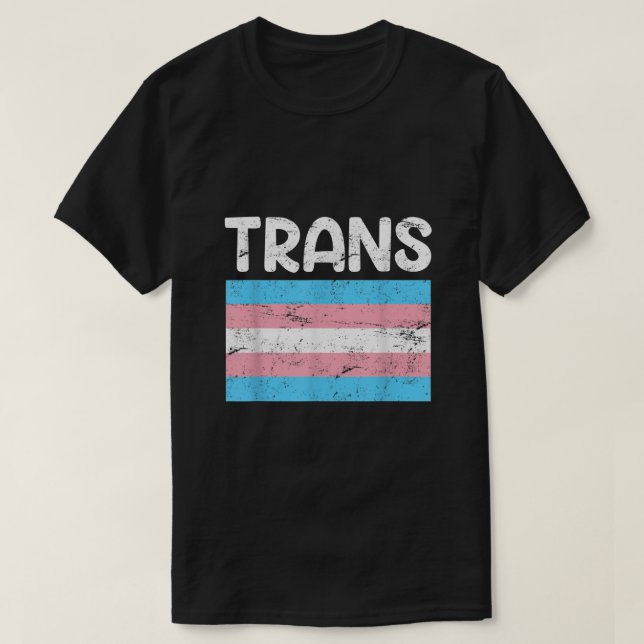 Trans Transgender Flag LGBT Transsexual Flag T-Shirt (Design Front)