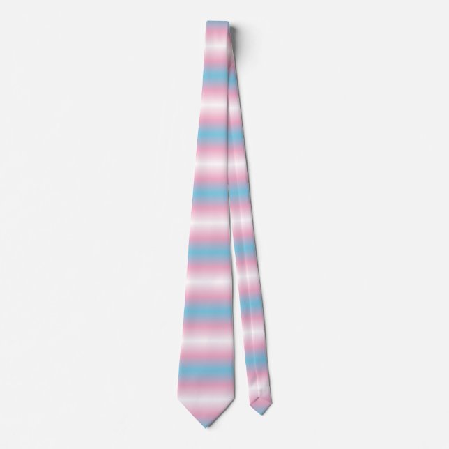 Trans Transgender Pride Flag Colours Tie (Front)
