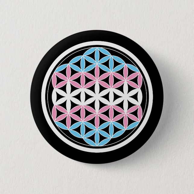 tranSacred geometry 6 Cm Round Badge (Front)
