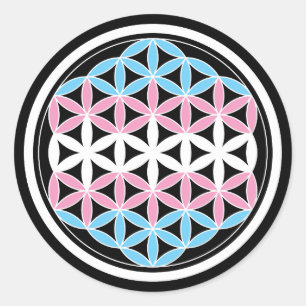 tranSacred geometry Classic Round Sticker