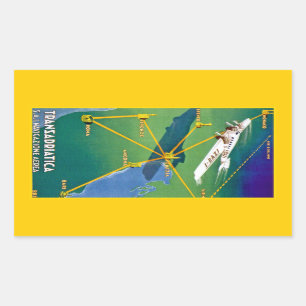 Transadriatica Navigazione Aerea Rectangular Sticker