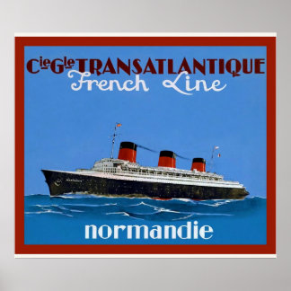 Transatlantique ~ Vintage Travel Advertising Poster