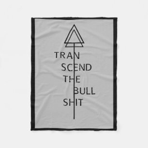 Transcend The Bull Sht Yoga Camping Wear Fleece Blanket
