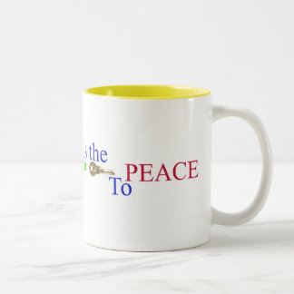 Transcendental Meditation is the Key To PEACE Two-Tone Coffee Mug