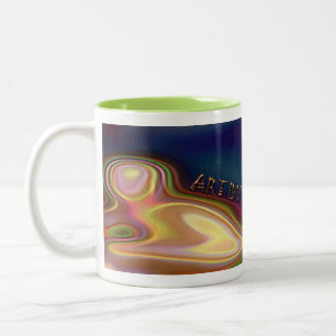 transcendental meditation Two-Tone coffee mug