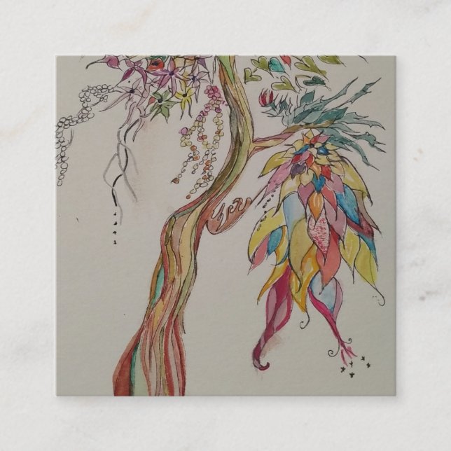 Transcending Ancestral Tree  Square Business Card (Front)