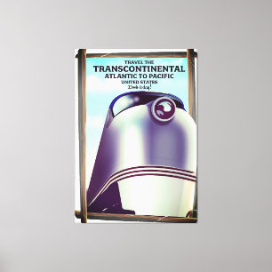 Transcontinental Railroad USA. Canvas Print