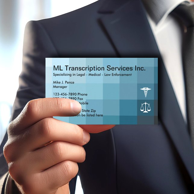 Transcription Services Business Card (Creator Uploaded)