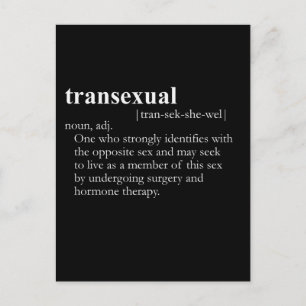 TRANSEXUAL (definition) Postcard