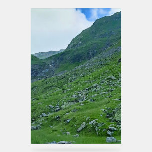 Transfagarasan Alpine Slope – Romania Photography Acrylic Sign