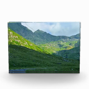 Transfagarasan Alpine View – Romania Mountain Art Photo Block