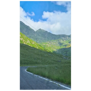 Transfagarasan Alpine View – Romania Mountain Art Tablecloth