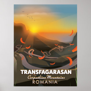 Transfagarasan,Carpathian Mountains, Romania Road Poster