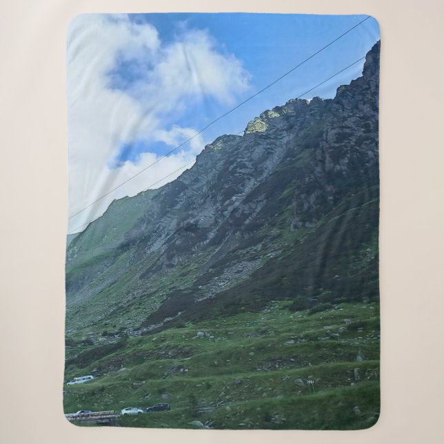 Transfagarasan Mountain Road - Romania Sherpa Blanket (Front)