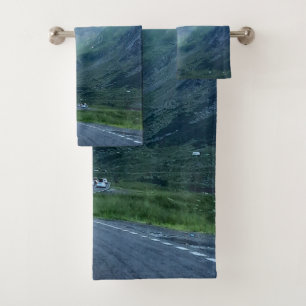 Transfagarasan Road – Carpathian Mountain Print Bath Towel Set