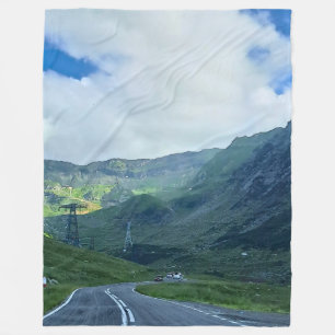 Transfagarasan Road – Carpathian Mountain Print Fleece Blanket