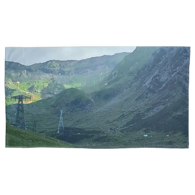Transfagarasan Road – Carpathian Mountain Print Pillowcase (Front-Left)