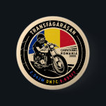 Transfagarasan | Romania | Motorcycle 6 Cm Round Badge<br><div class="desc">Transfagarasan done in a vintage,  distressed style emblem. It is a famous scenic road found in Romania.</div>