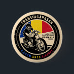 Transfagarasan | Romania | Motorcycle 6 Cm Round Badge<br><div class="desc">Transfagarasan done in a vintage,  distressed style emblem. It is a famous scenic road found in Romania.</div>