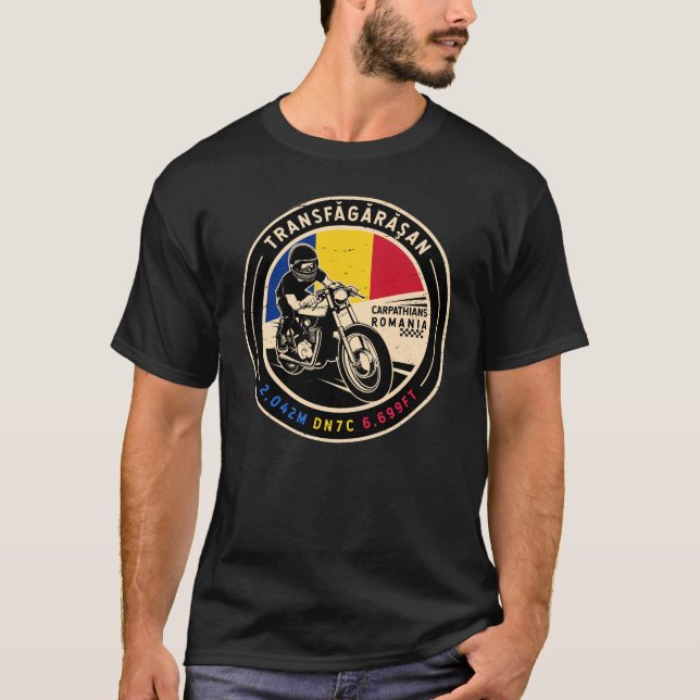 Transfagarasan | Romania | Motorcycle T-Shirt (Front)
