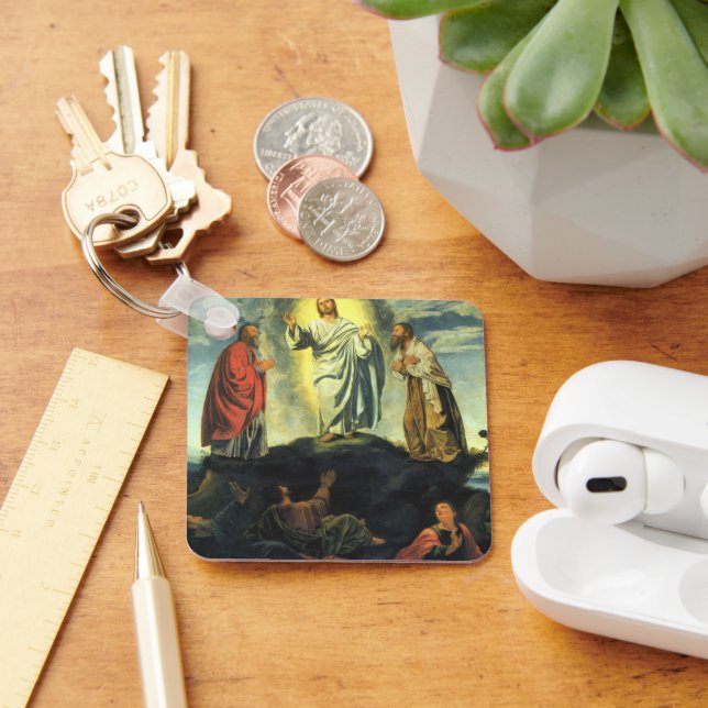 Transfiguration by Giovanni Girolamo Savoldo Key Ring (Desk)
