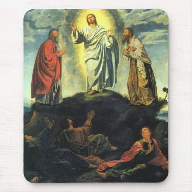 Transfiguration by Giovanni Girolamo Savoldo Mouse Mat (Front)