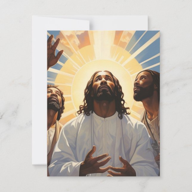 Transfiguration (Mount Tabor): Jesus Holiday Card  (Front)
