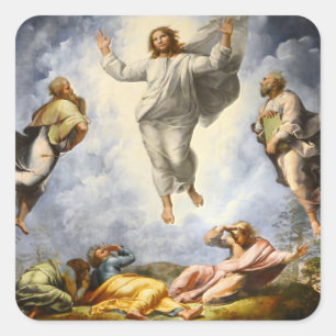 Transfiguration of Christ - Raphaello Sanzio 1520 Square Sticker