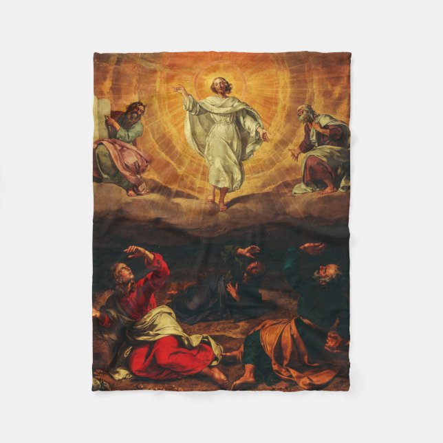 Transfiguration of Jesus Christ Fleece Blanket (Front)