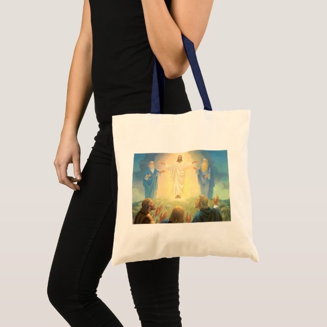 Transfiguration of Jesus Christ, Vintage Religion Tote Bag (Front (Product))