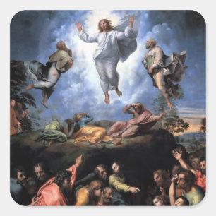 TRANSFIGURATION OF JESUS SQUARE STICKER