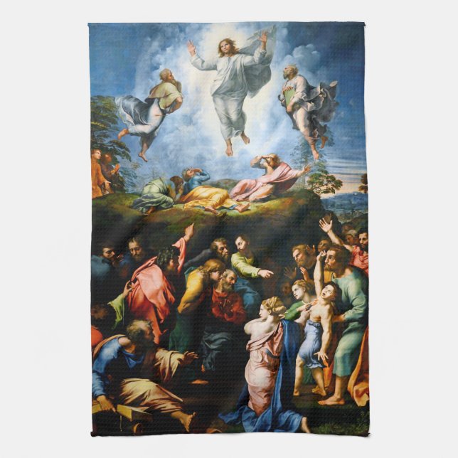 Transfiguration, Raphael Tea Towel (Vertical)