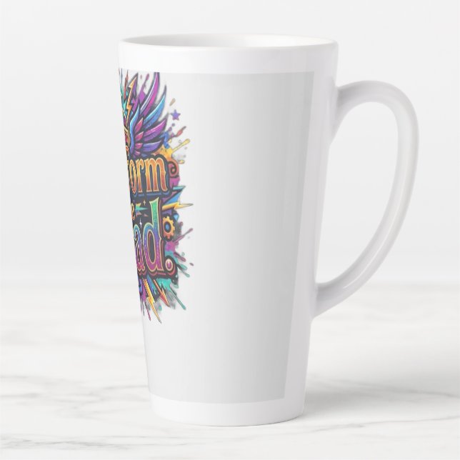 Transform the Tread – Bold Journey T-Shirt Latte Mug (Right)