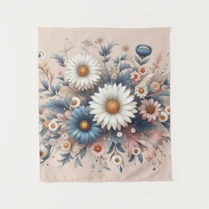Transform Your Space with Elegant Daisy Floral Tapestry