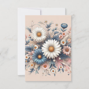 Transform Your Space with Elegant Daisy Floral Thank You Card