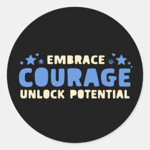 Transform Your Space with Inspiring Classic Round Sticker
