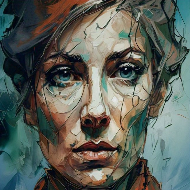 "Transform your space with the AI Envisioned Canva Canvas Print (women face emotion )