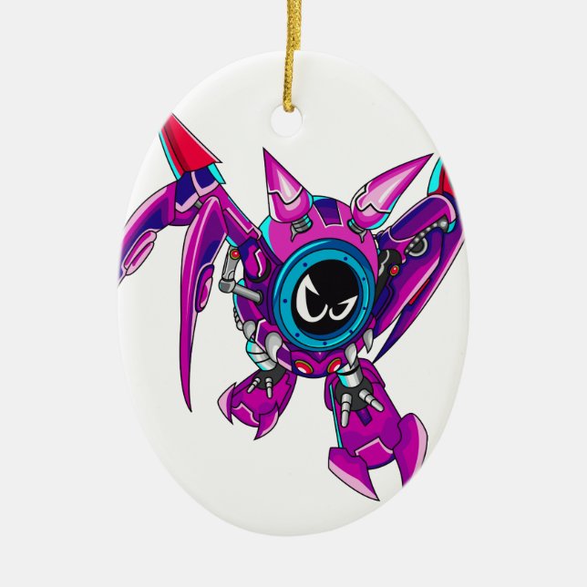 Transformable Battler Zauhawk Ceramic Tree Decoration (Front)