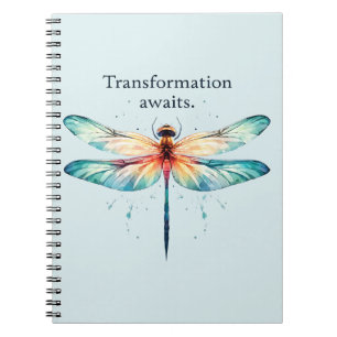 Transformation Awaits - Artistic Dragonfly Notebook