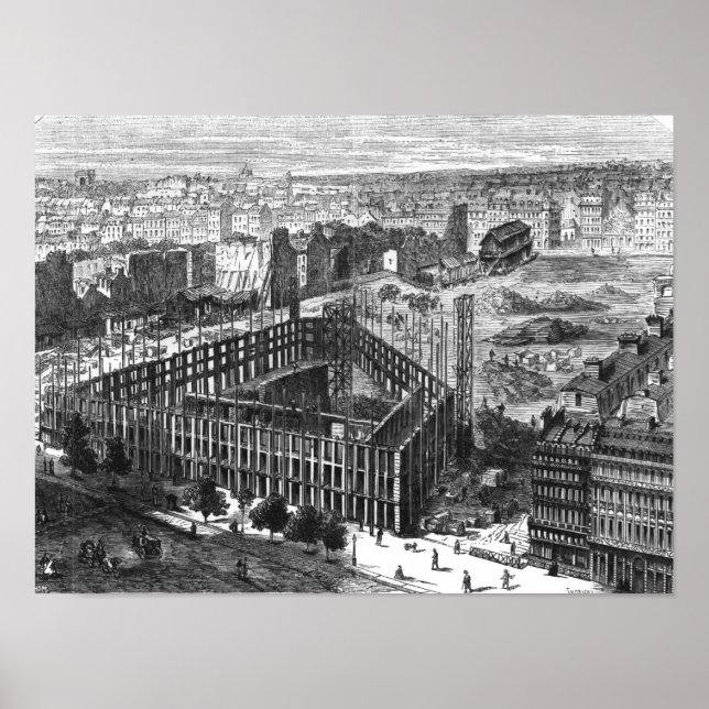 Transformation of Paris: Building in 1861 Poster (Front)