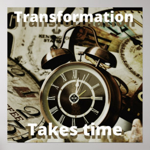 Transformation Takes Time Inspirational fitness Poster