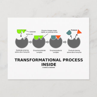 Transformational Process Inside (Enzyme Substrate) Postcard