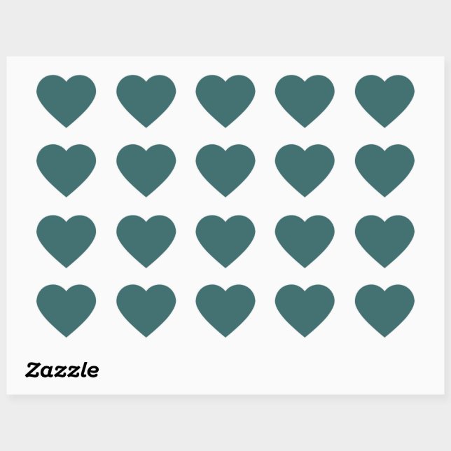Transformative Teal  Heart Sticker (Sheet)