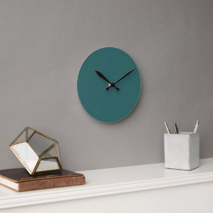 Transformative Teal Round Clock