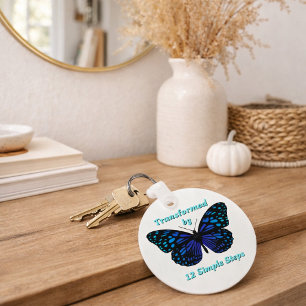 Transformed by 12 Simple Steps, AA, NA, Al-Anon  Key Ring