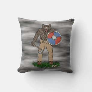 Transformed Viking Berserker or Werebear Cushion