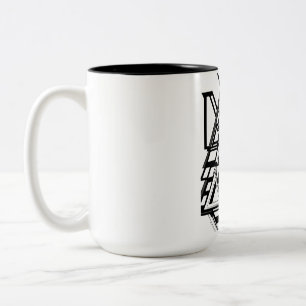 transformer robot face  inside a triangle Mugs