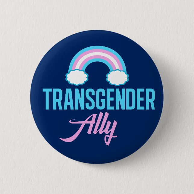 Transgender Ally 6 Cm Round Badge (Front)