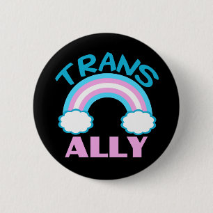 Transgender Ally Black 6 Cm Round Badge
