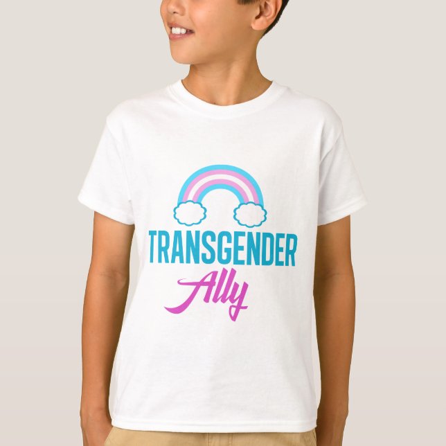 Transgender Ally Cute Kids T-Shirt (Front)